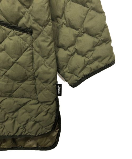 Gymphlex（ジムフレックス）Gymphlex (ジムフレックス) キルトダウンノーカラーコート カーキ サイズ:１４号の古着・服飾アイテム