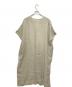 evam eva (エヴァムエヴァ) 半袖リネンワンピース ベージュ サイズ:記載なし：8000円