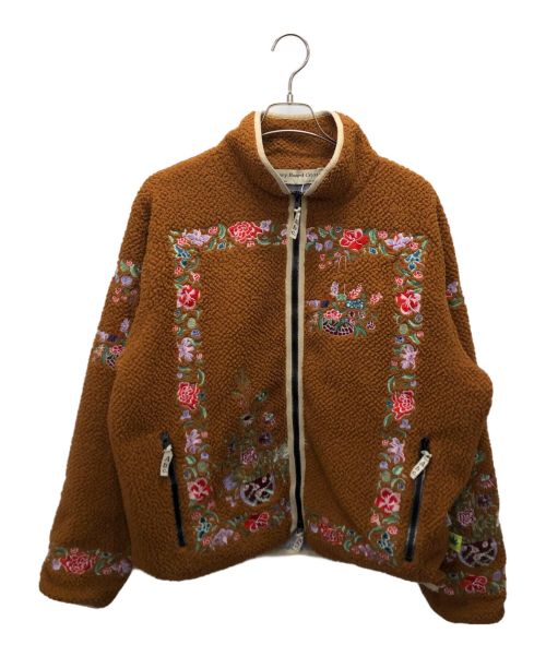 Advisory Board Crystals（アドバイザリー ボード クリスタルズ）Advisory Board Crystals (アドバイザリー ボード クリスタルズ) ボアジャケット ブラウン サイズ:XLの古着・服飾アイテム