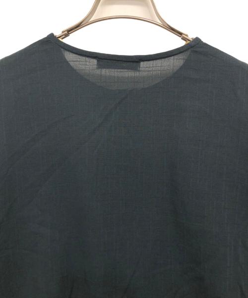 confect（コンフェクト）confect (コンフェクト) ボイルジャガードクロップドスリーブプルオーバーシャツ グリーン サイズ:Fの古着・服飾アイテム