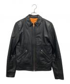 NUDIE JEANSヌーディー・ジーンズ）の古着「カウレザージャケット」｜ブラック