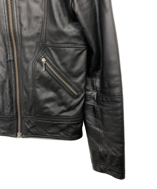 NUDIE JEANS（ヌーディー・ジーンズ）NUDIE JEANS (ヌーディー・ジーンズ) カウレザージャケット ブラック サイズ:Sの古着・服飾アイテム