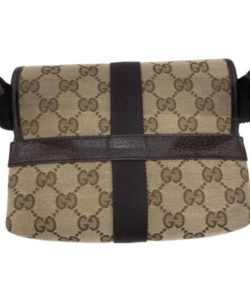 GUCCI（グッチ）GUCCI (グッチ) GGキャンバス ウエストバッグ ベージュの古着・服飾アイテム