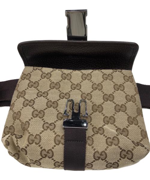 GUCCI（グッチ）GUCCI (グッチ) GGキャンバス ウエストバッグ ベージュの古着・服飾アイテム