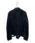 DIOR HOMME (ディオール オム) 中綿スエードライダースジャケット ブラック サイズ:46：55000円