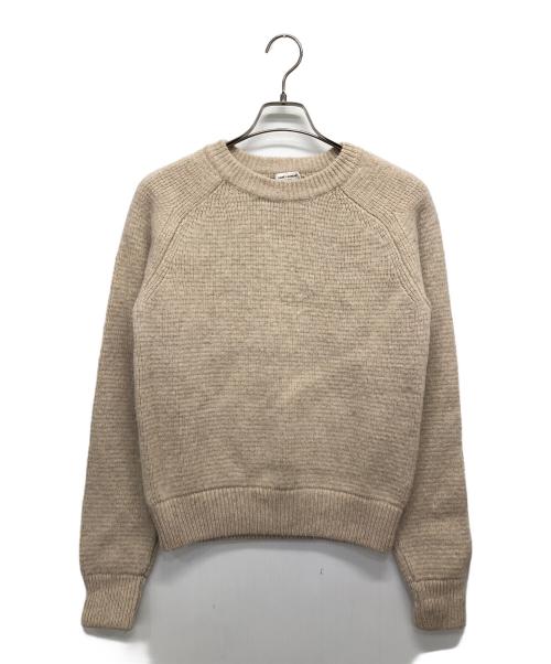 Saint Laurent Paris（サンローランパリ）Saint Laurent Paris (サンローランパリ) ラグランニット ベージュ サイズ:Mの古着・服飾アイテム