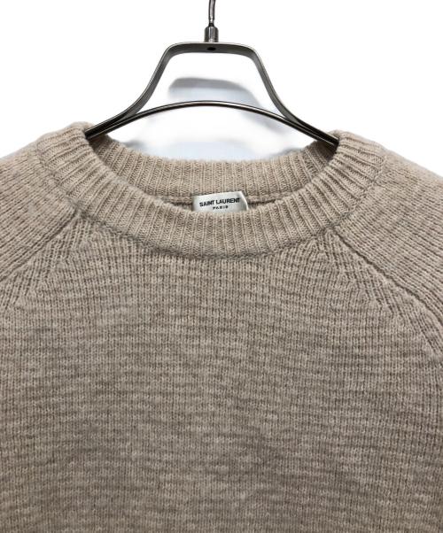 Saint Laurent Paris（サンローランパリ）Saint Laurent Paris (サンローランパリ) ラグランニット ベージュ サイズ:Mの古着・服飾アイテム