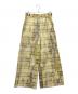 CABAN（キャバン）の古着「カモフラージュチェックプリントワイドパンツ」｜イエロー