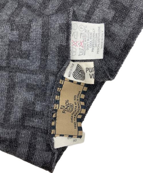 FENDI（フェンディ）FENDI (フェンディ) ズッカ柄マフラー グレーの古着・服飾アイテム