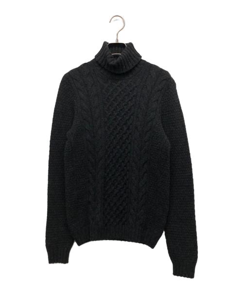 Drumohr（ドルモア）Drumohr (ドルモア) ラムウールケーブルタートルネックニット グレー サイズ:44の古着・服飾アイテム