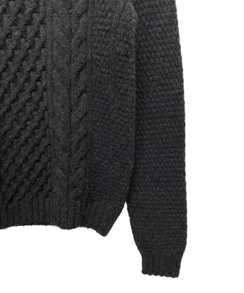 Drumohr（ドルモア）Drumohr (ドルモア) ラムウールケーブルタートルネックニット グレー サイズ:44の古着・服飾アイテム