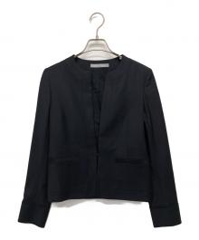 theory luxe（セオリーリュクス）の古着「EXECUTIVE ノーカラー ジャケット」｜ブラック