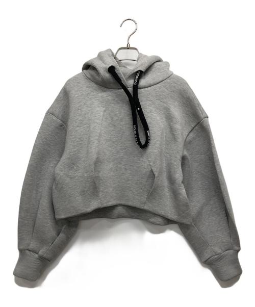DOUBLE STANDARD CLOTHING（ダブルスタンダードクロージング）DOUBLE STANDARD CLOTHING (ダブルスタンダードクロージング) ダンボールニット短丈パーカー グレー サイズ:Fの古着・服飾アイテム