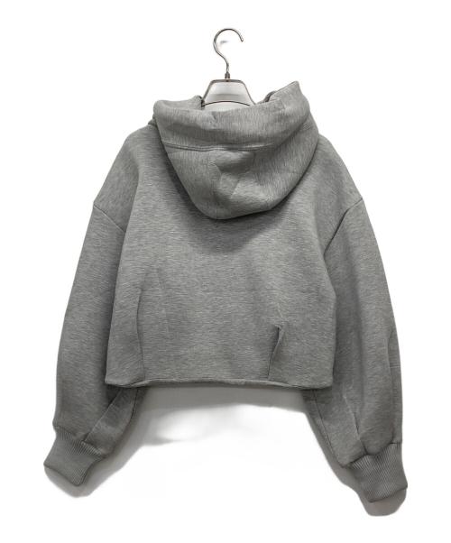 DOUBLE STANDARD CLOTHING（ダブルスタンダードクロージング）DOUBLE STANDARD CLOTHING (ダブルスタンダードクロージング) ダンボールニット短丈パーカー グレー サイズ:Fの古着・服飾アイテム