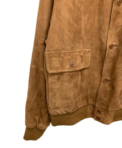 BROOKS BROTHERS（ブルックスブラザーズ）BROOKS BROTHERS (ブルックスブラザーズ) ラムスウェードブルゾン ブラウン サイズ:Lの古着・服飾アイテム