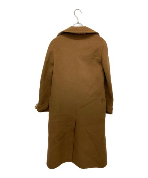 HERMES（エルメス）HERMES (エルメス) ウールコート ブラウン サイズ:38の古着・服飾アイテム