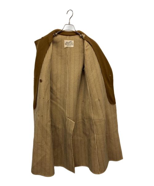 HERMES（エルメス）HERMES (エルメス) ウールコート ブラウン サイズ:38の古着・服飾アイテム