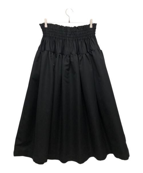 JAN SOLVIE ASSEMBLY（ヤンソルヴィアッセンブリー）JAN SOLVIE ASSEMBLY (ヤンソルヴィアッセンブリー) タフタシャーリングスカート ブラック サイズ:Fの古着・服飾アイテム
