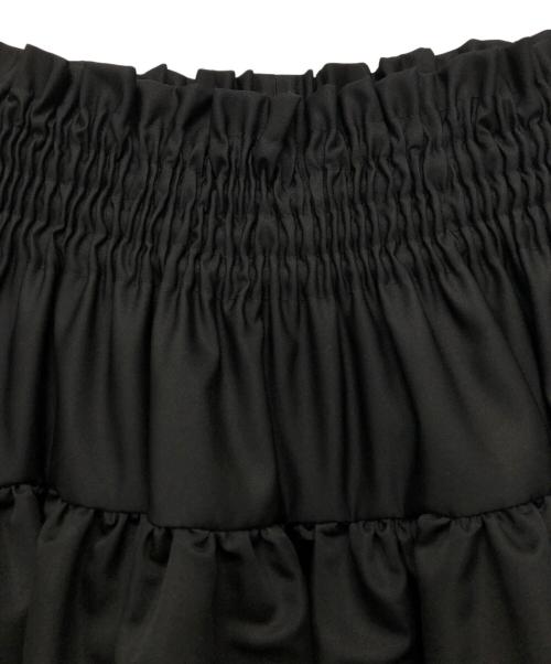 JAN SOLVIE ASSEMBLY（ヤンソルヴィアッセンブリー）JAN SOLVIE ASSEMBLY (ヤンソルヴィアッセンブリー) タフタシャーリングスカート ブラック サイズ:Fの古着・服飾アイテム