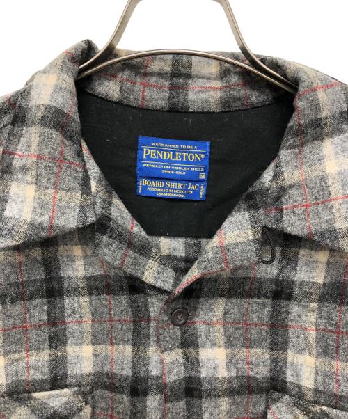 PENDLETON（ペンドルトン）PENDLETON (ペンドルトン) 開襟ボックスチェックシャツ/ボードシャツ グレー サイズ:Mの古着・服飾アイテム