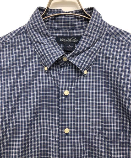 BROOKS BROTHERS（ブルックスブラザーズ）BROOKS BROTHERS (ブルックスブラザーズ) チェックボタンダウンチェックシャツ ブルー サイズ:Lの古着・服飾アイテム