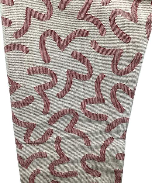 YAMANE（ヤマネ）YAMANE (ヤマネ) カモメ総柄デニムパンツ ピンク サイズ:28の古着・服飾アイテム