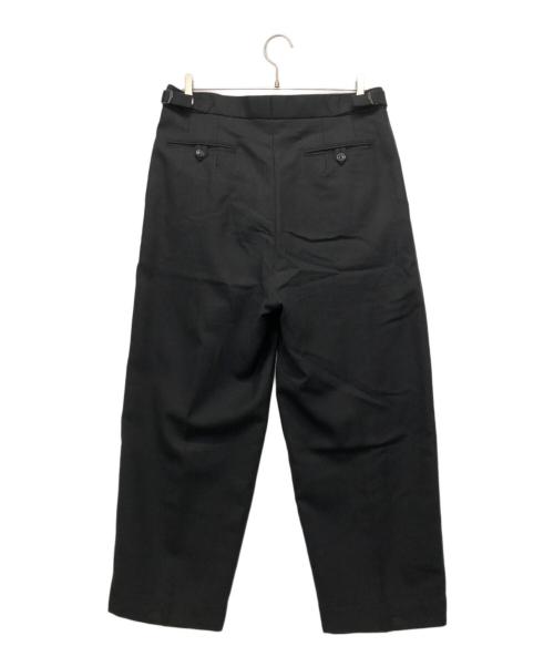 MARKA（マーカ）MARKA (マーカ) OFFICER PANTS 2TUCK WIDE WOOL SOFT SERGE ブラック サイズ:Mの古着・服飾アイテム