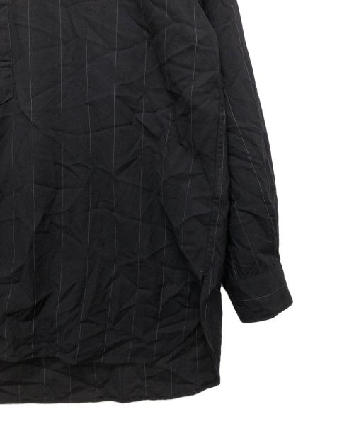 MARKA（マーカ）MARKA (マーカ) ストライプバンドカラーシャツ ブラック サイズ:Sの古着・服飾アイテム
