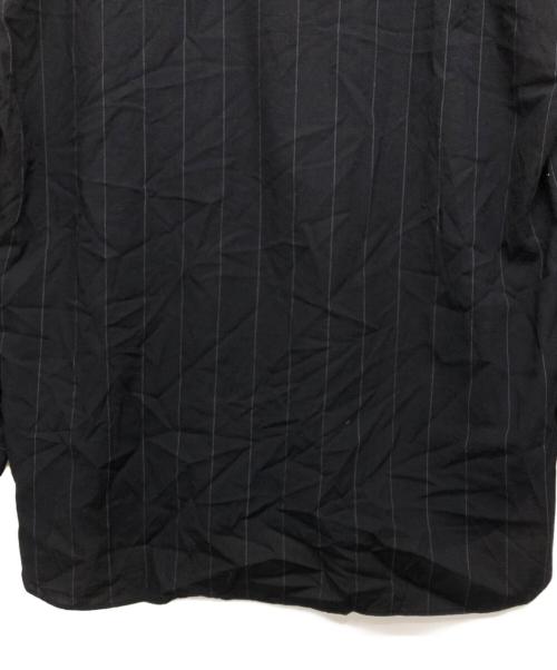 MARKA（マーカ）MARKA (マーカ) ストライプバンドカラーシャツ ブラック サイズ:Sの古着・服飾アイテム