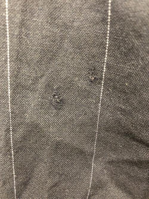 MARKA（マーカ）MARKA (マーカ) ストライプバンドカラーシャツ ブラック サイズ:Sの古着・服飾アイテム