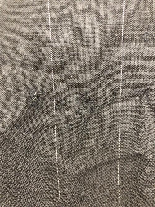 MARKA（マーカ）MARKA (マーカ) ストライプバンドカラーシャツ ブラック サイズ:Sの古着・服飾アイテム