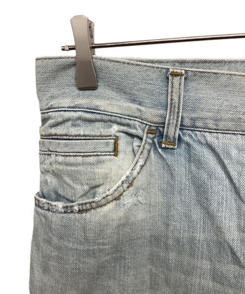 DOLCE & GABBANA（ドルチェ＆ガッバーナ）DOLCE & GABBANA (ドルチェ＆ガッバーナ) クラッシュデニムパンツ インディゴ サイズ:46の古着・服飾アイテム