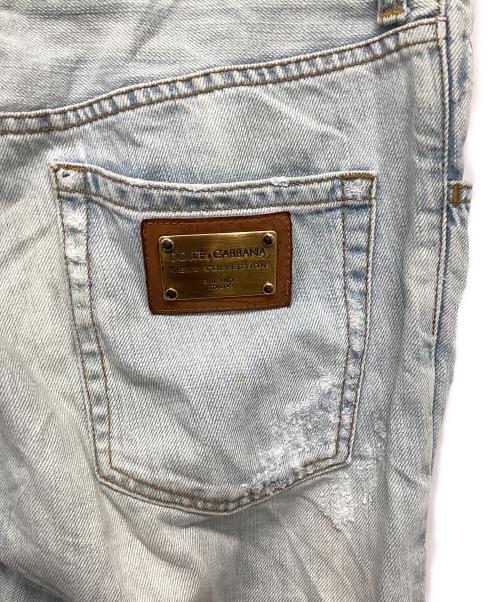 DOLCE & GABBANA（ドルチェ＆ガッバーナ）DOLCE & GABBANA (ドルチェ＆ガッバーナ) クラッシュデニムパンツ インディゴ サイズ:46の古着・服飾アイテム
