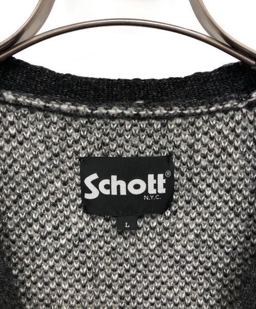 Schott（ショット）Schott (ショット) ファイヤーモヘアカーディガン グレー サイズ:Lの古着・服飾アイテム