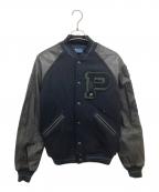 POLO RALPH LAURENポロ・ラルフローレン）の古着「レザーワッペンスタジャン」｜ブラック