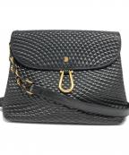 BALLYバリー）の古着「チェーンショルダーバッグ」｜ブラック