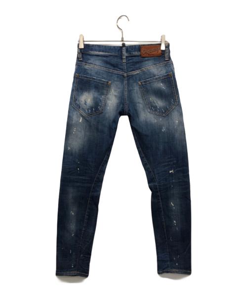 DSQUARED2（ディースクエアード）DSQUARED2 (ディースクエアード) ペンキ加工デニムパンツ インディゴ サイズ:44の古着・服飾アイテム