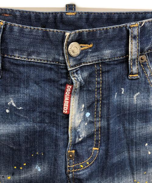 DSQUARED2（ディースクエアード）DSQUARED2 (ディースクエアード) ペンキ加工デニムパンツ インディゴ サイズ:44の古着・服飾アイテム