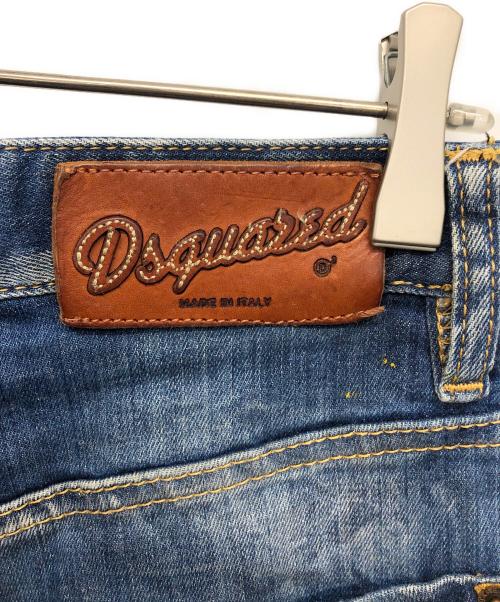 DSQUARED2（ディースクエアード）DSQUARED2 (ディースクエアード) ペンキ加工デニムパンツ インディゴ サイズ:44の古着・服飾アイテム