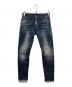 DSQUARED2（ディースクエアード）の古着「ペンキ加工デニムパンツ」｜インディゴ