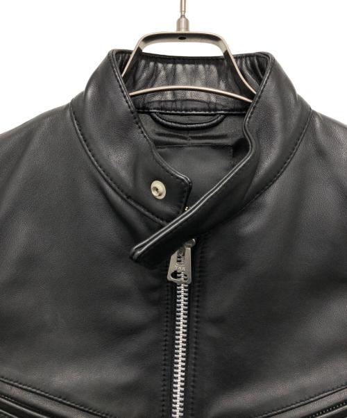JACKROSE（ジャックローズ）JACKROSE (ジャックローズ) ラムレザーシングルライダースジャケット ブラック サイズ:2の古着・服飾アイテム