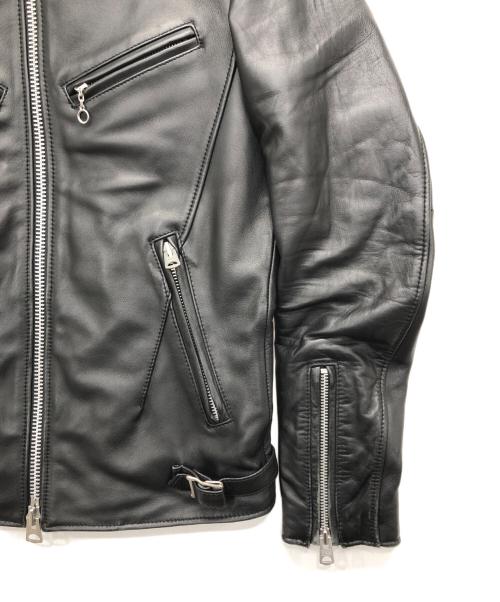 JACKROSE（ジャックローズ）JACKROSE (ジャックローズ) ラムレザーシングルライダースジャケット ブラック サイズ:2の古着・服飾アイテム