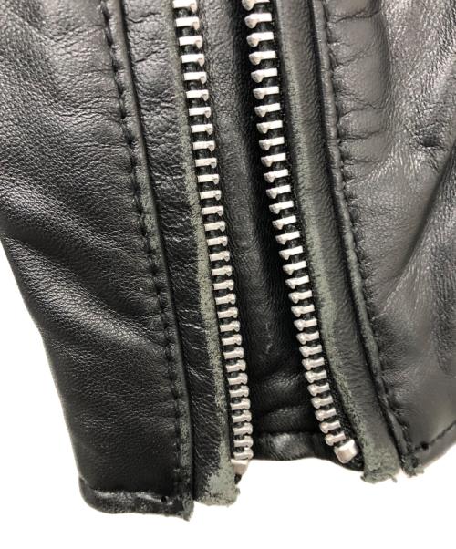 JACKROSE（ジャックローズ）JACKROSE (ジャックローズ) ラムレザーシングルライダースジャケット ブラック サイズ:2の古着・服飾アイテム