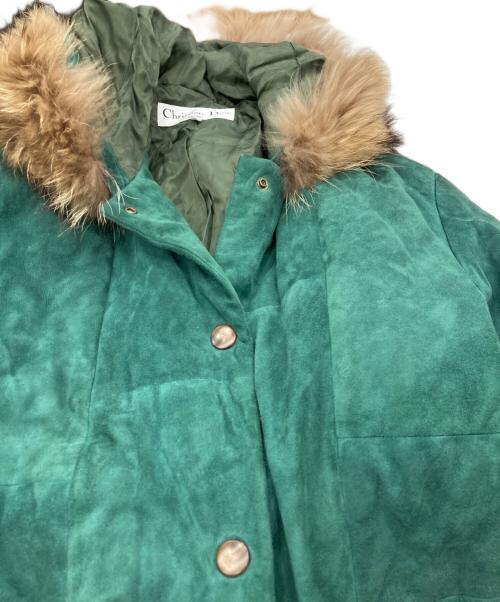 Christian Dior Sports（クリスチャン ディオールスポーツ）Christian Dior Sports (クリスチャン ディオールスポーツ) スエード中綿ジャケット グリーン サイズ:Mの古着・服飾アイテム