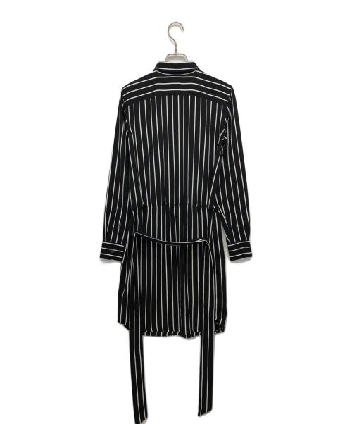 LAUREN RALPH LAUREN（ローレンラルフローレン）LAUREN RALPH LAUREN (ローレンラルフローレン) ストライプシャツワンピース ブラックの古着・服飾アイテム
