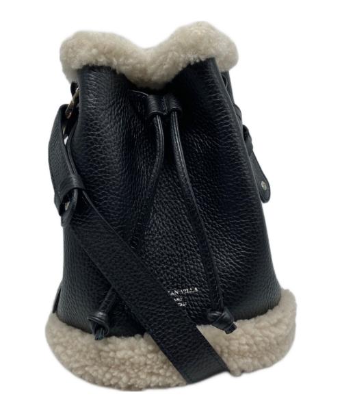 CHRISTIAN VILLA（クリスチャンヴィラ）CHRISTIAN VILLA (クリスチャンヴィラ) ヘムムートンキンチャクショルダーバッグ ブラックの古着・服飾アイテム