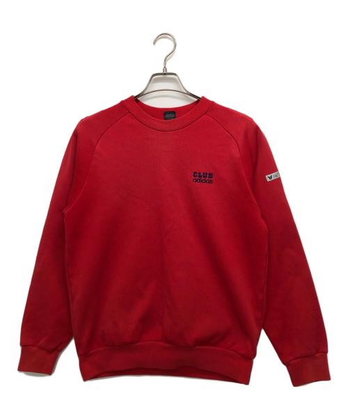 CLUB adidas（クラブ アディダス）CLUB adidas (クラブ アディダス) 80s刺繍ラグランスウェット レッド サイズ:94-5の古着・服飾アイテム