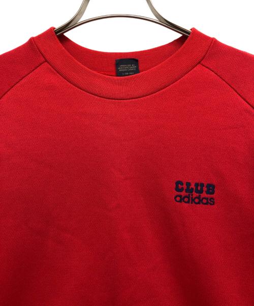 CLUB adidas（クラブ アディダス）CLUB adidas (クラブ アディダス) 80s刺繍ラグランスウェット レッド サイズ:94-5の古着・服飾アイテム