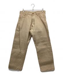 YAMANE（ヤマネ）の古着「カモメ刺繍シンチバックパンツ」｜ベージュ