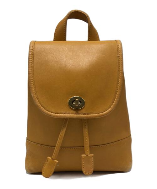 COACH（コーチ）COACH (コーチ) レザーミニリュック イエローの古着・服飾アイテム